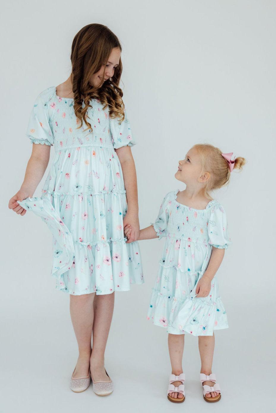 Mila & Rose Butterfly Ballet Smocked Ruffle Dress, additional product view 4