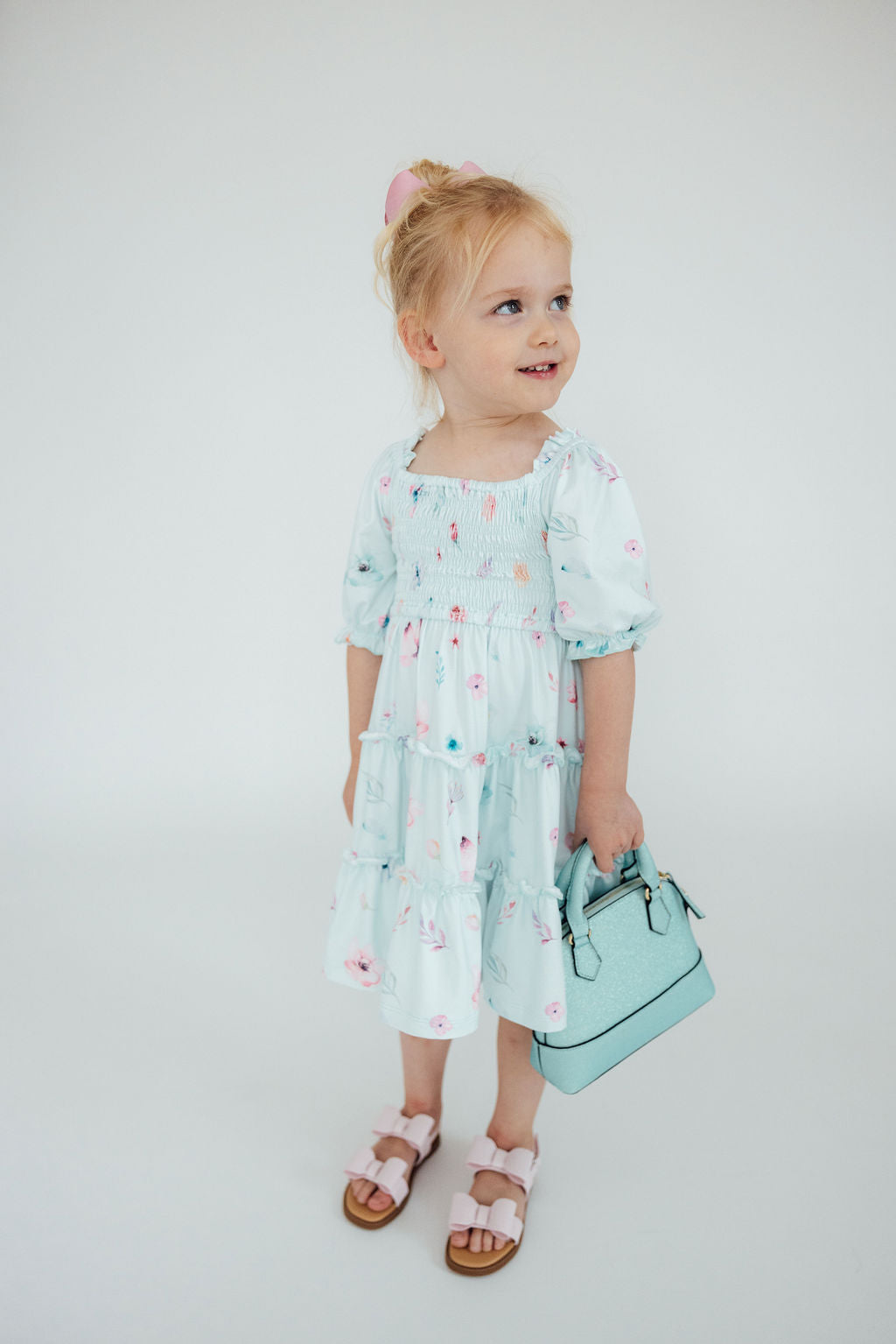 Mila & Rose Butterfly Ballet Smocked Ruffle Dress, additional product view 6