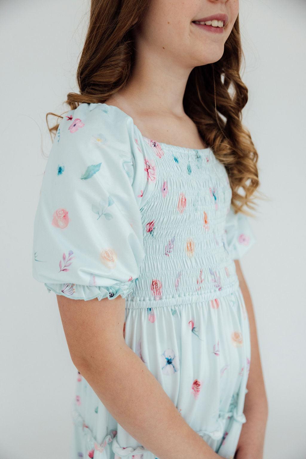 Mila & Rose Butterfly Ballet Smocked Ruffle Dress, additional product view 7