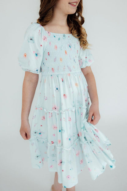 Mila & Rose Butterfly Ballet Smocked Ruffle Dress, additional product view 8