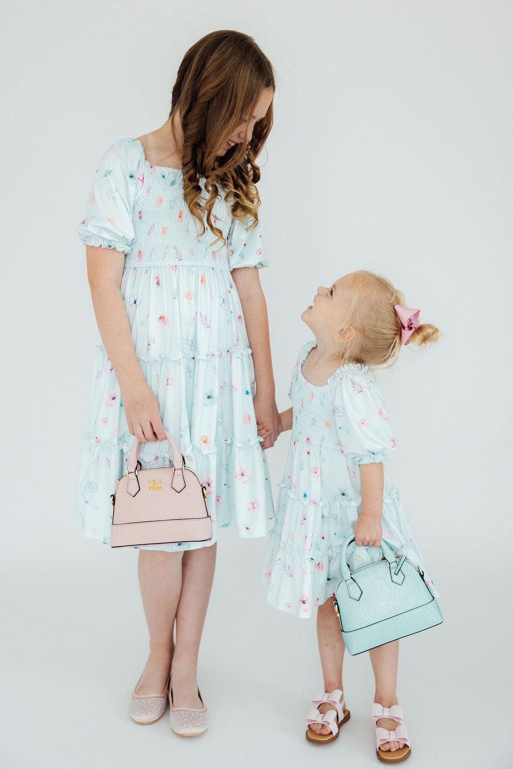 Mila & Rose Butterfly Ballet Smocked Ruffle Dress, additional product view 2
