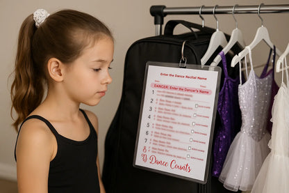 Recital Dance Counts Tracker (Printable)