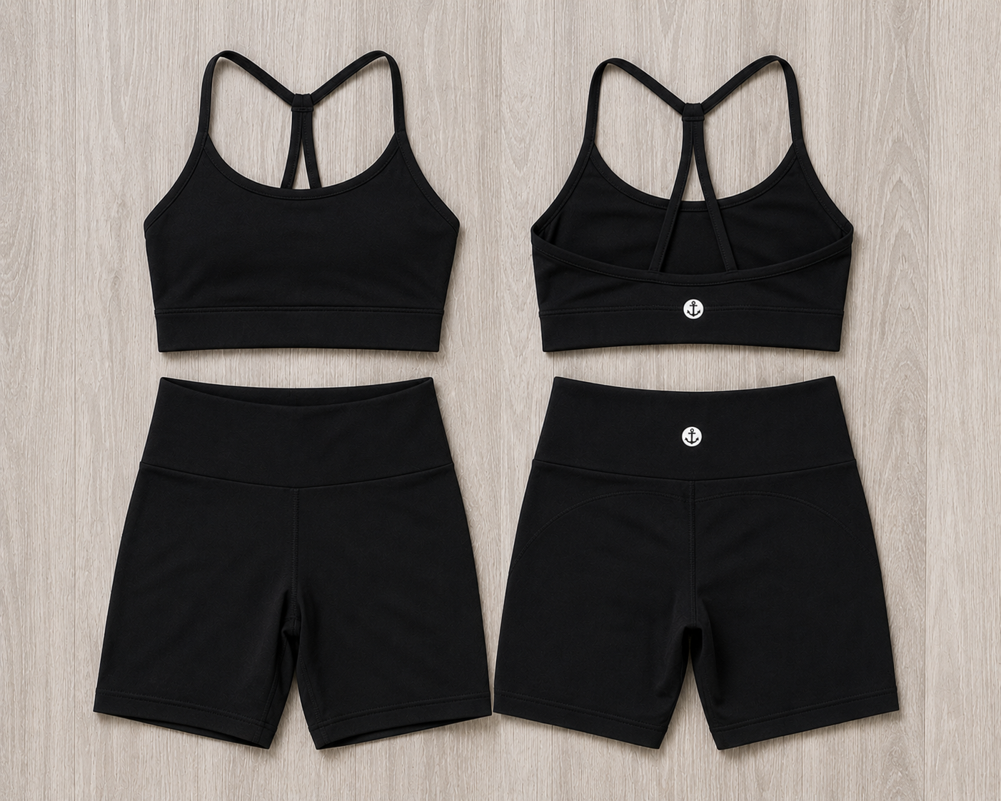 Black Daybreak Top & Shorts Set | Girls Dancewear