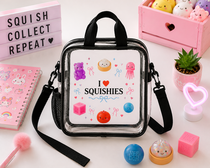 Squishy Storage Bag | I Love Squishies Clear Waterproof Organizer Bag