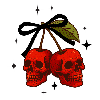 Halloween Skull Tote | Cherry Skull Canvas Bag