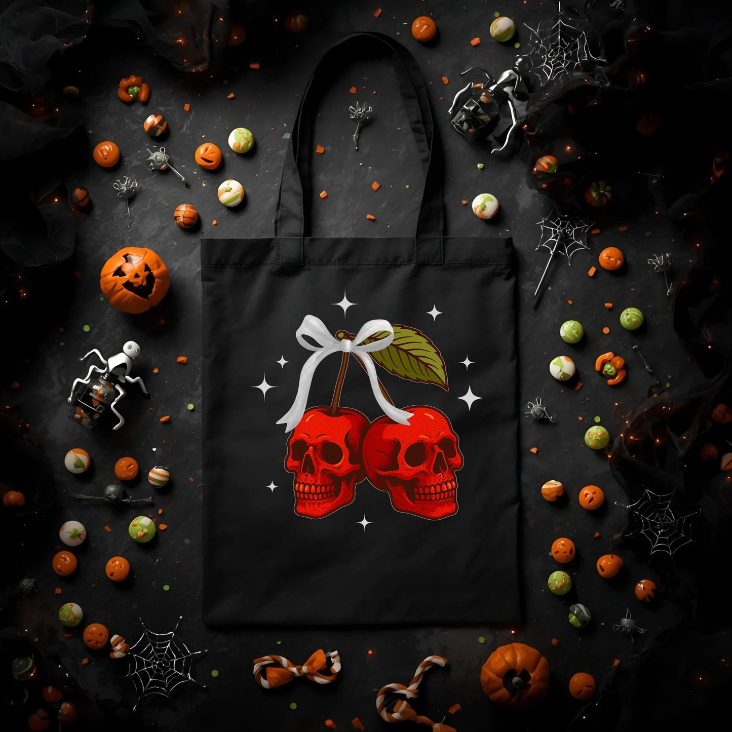 Cherry Skulls Convention Tote - Spooky & Sweet!