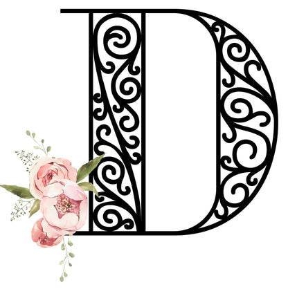 Floral Letters: Letter D - Kids Softstyle Tee - Whippie's
