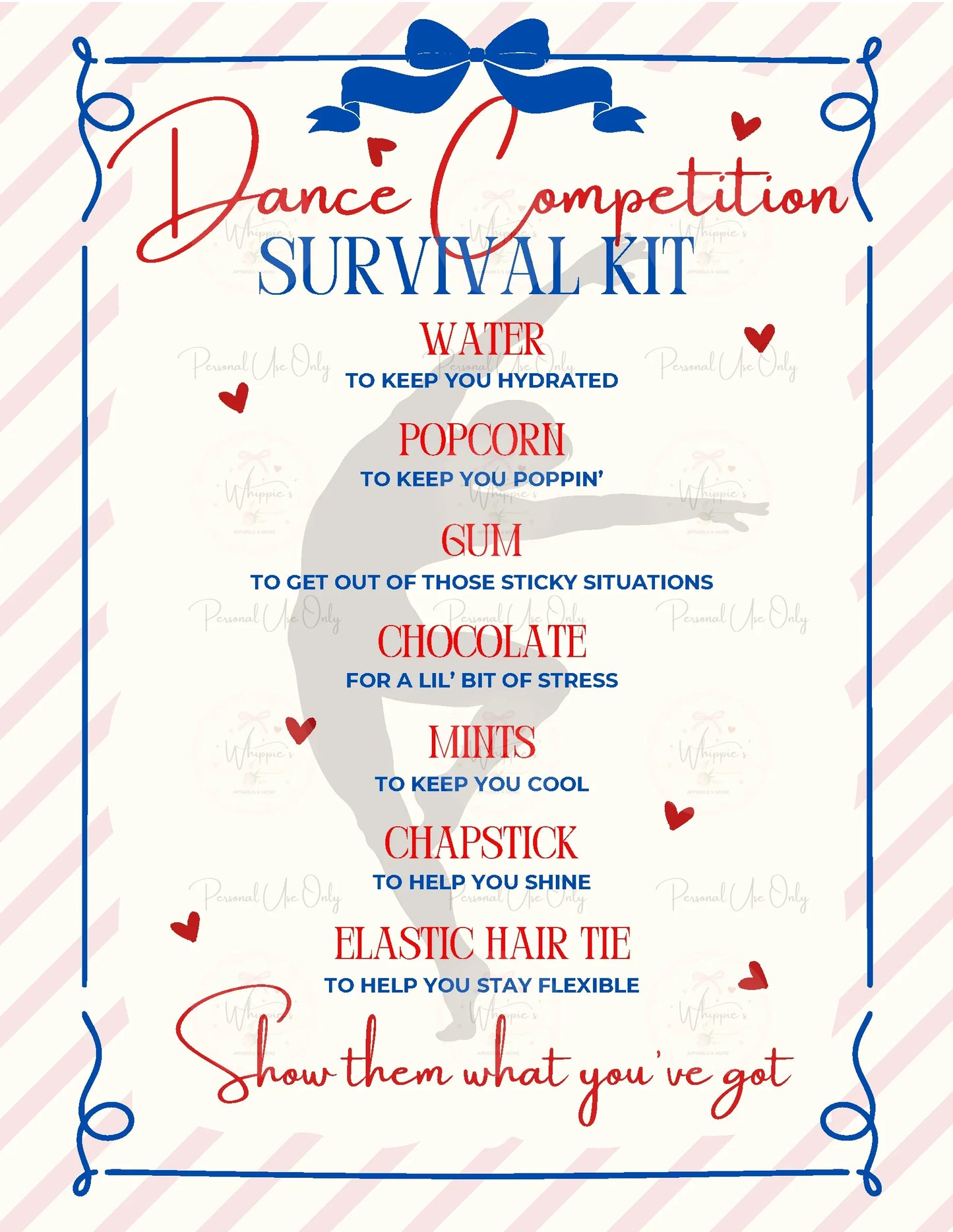Recital Dance Count + Survival Kit Bundle (Printable)