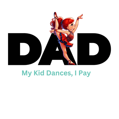 Dance Dad: Red Hair Ponytail Dancer T-Shirt - Whippie's