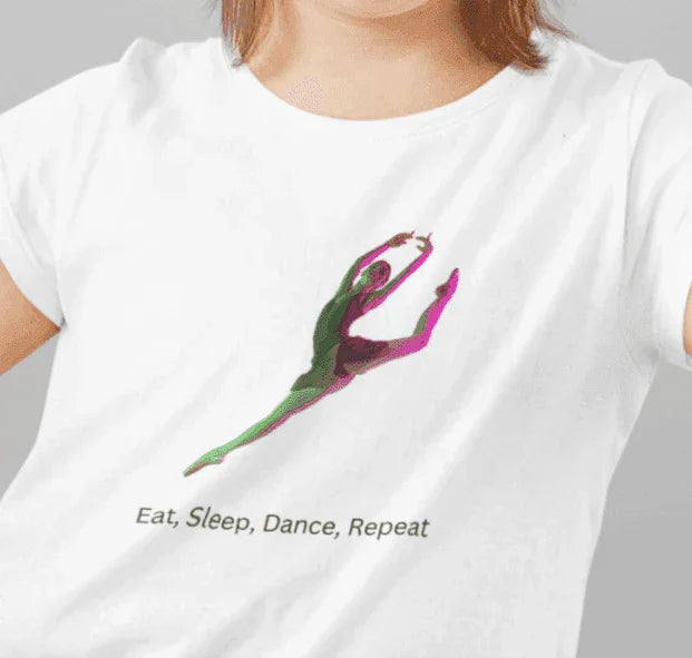 Eat, Sleep, Dance, Repeat Kids' Tee! 💃🕺 🎶🔄 - Whippie's