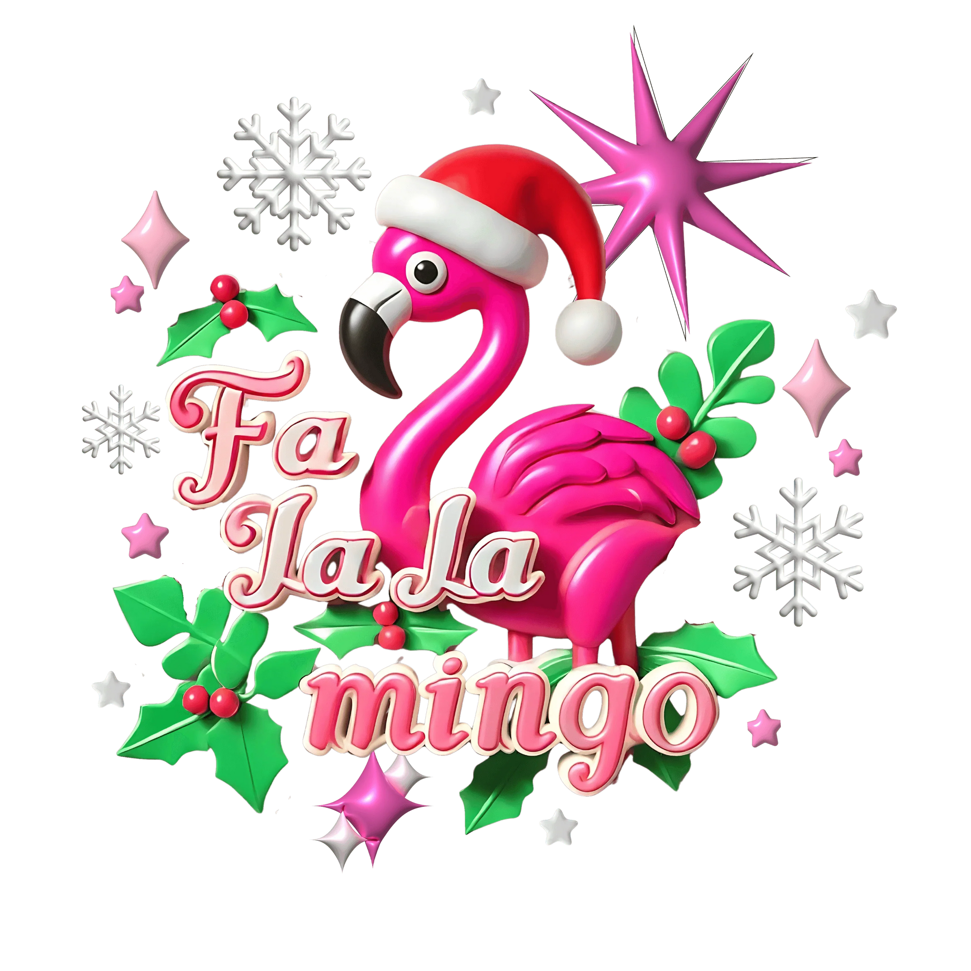 🦩🎅 Fa La La Mingo! ❄️🌟 - Women's Softstyle Tee - Whippie's