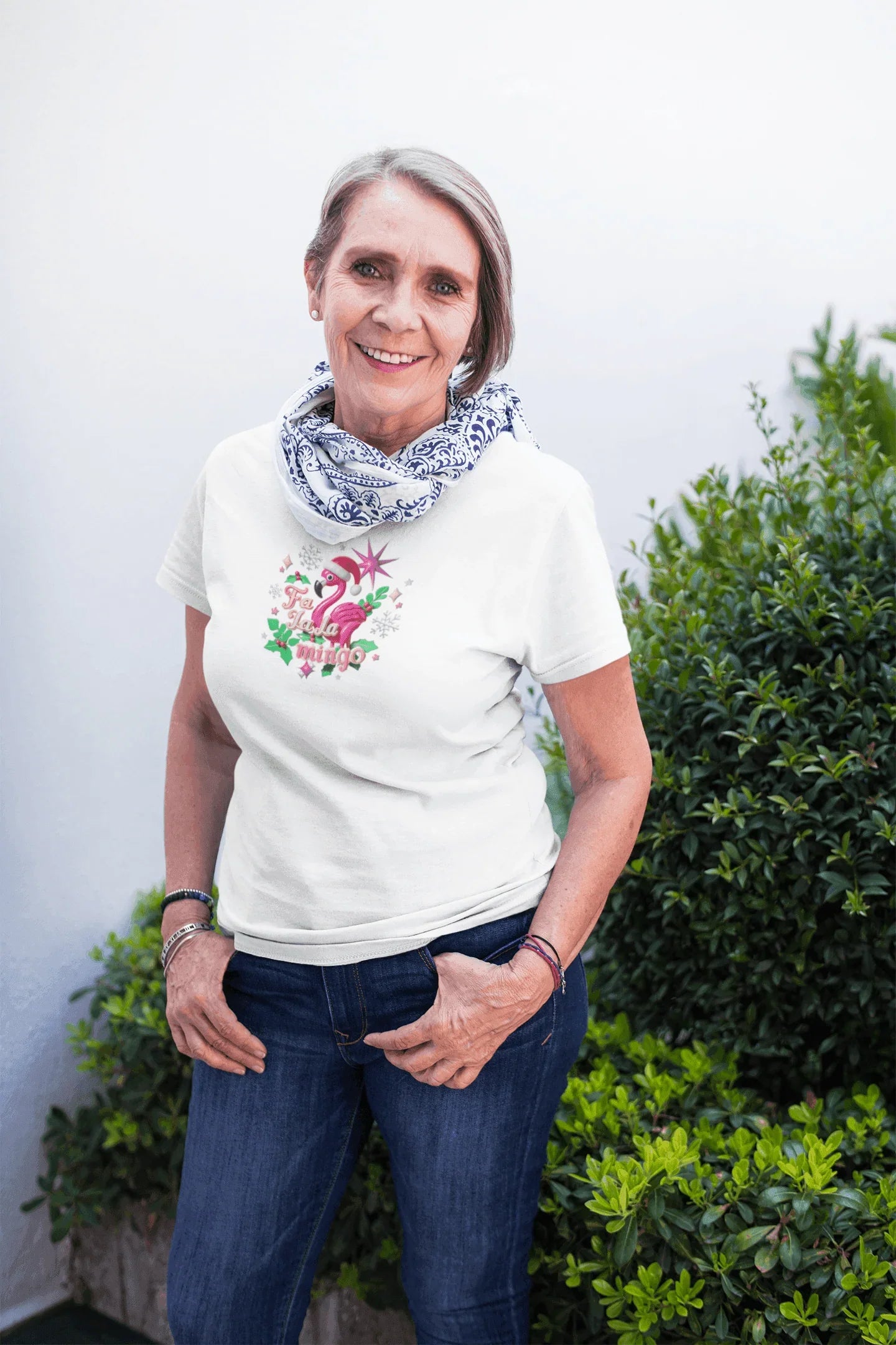 🦩🎅 Fa La La Mingo! ❄️🌟 - Women's Softstyle Tee - Whippie's