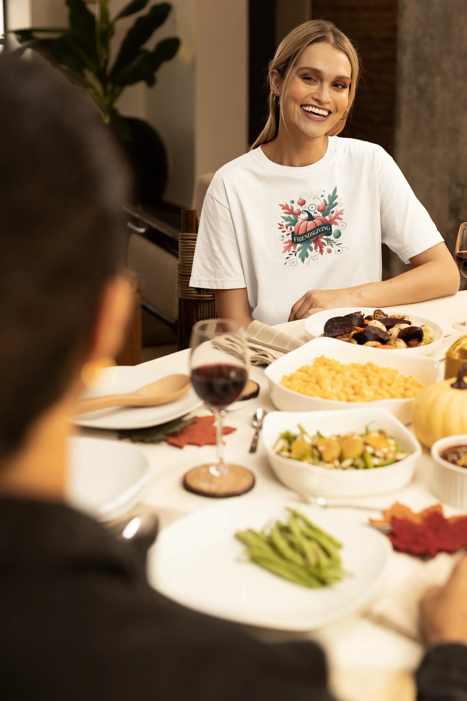 Friendsgiving Whimsical Pumpkin - Women's Softstyle Tee