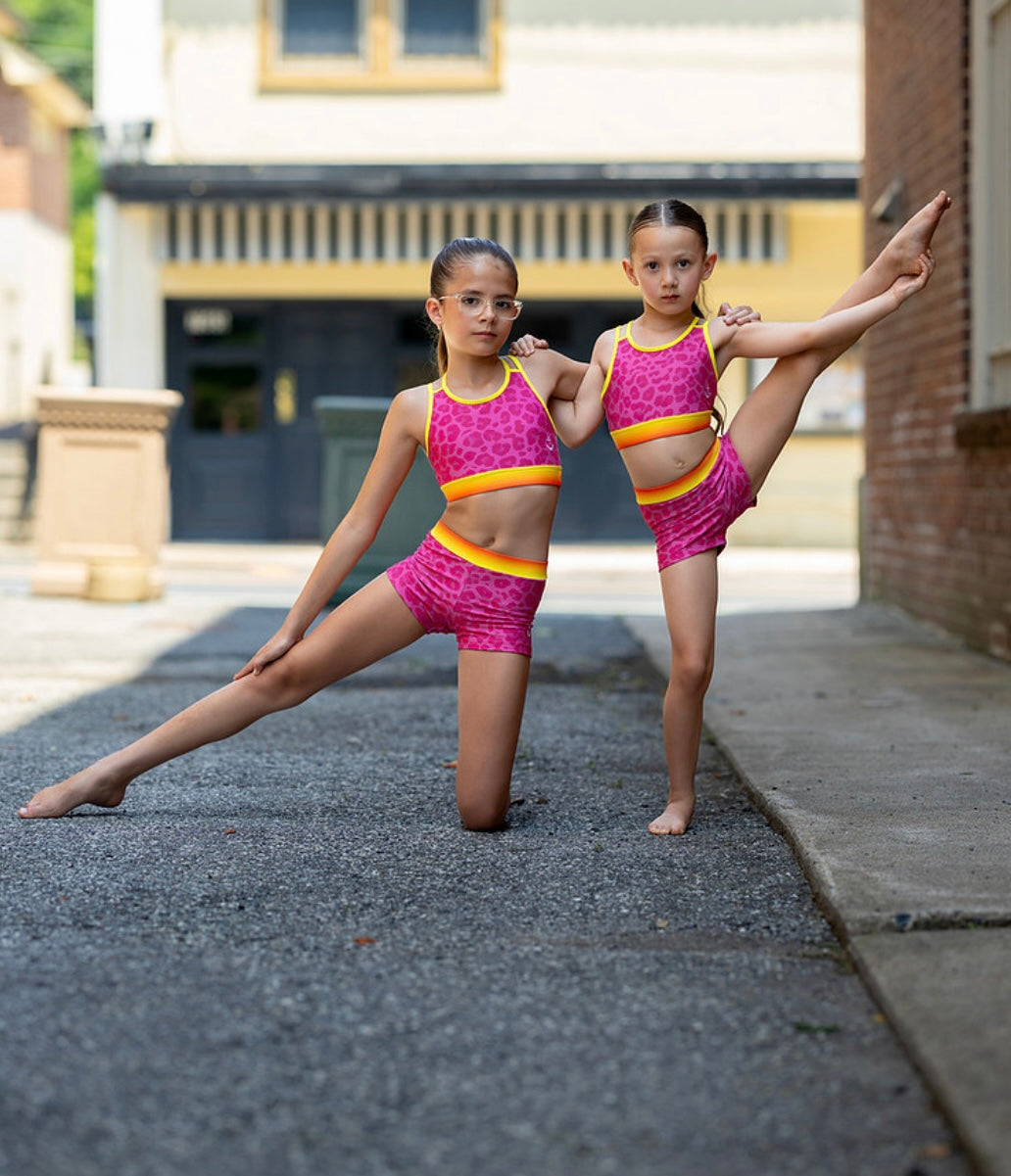 Wild Safari Sugar & Spots Set girls dancewear set detail view