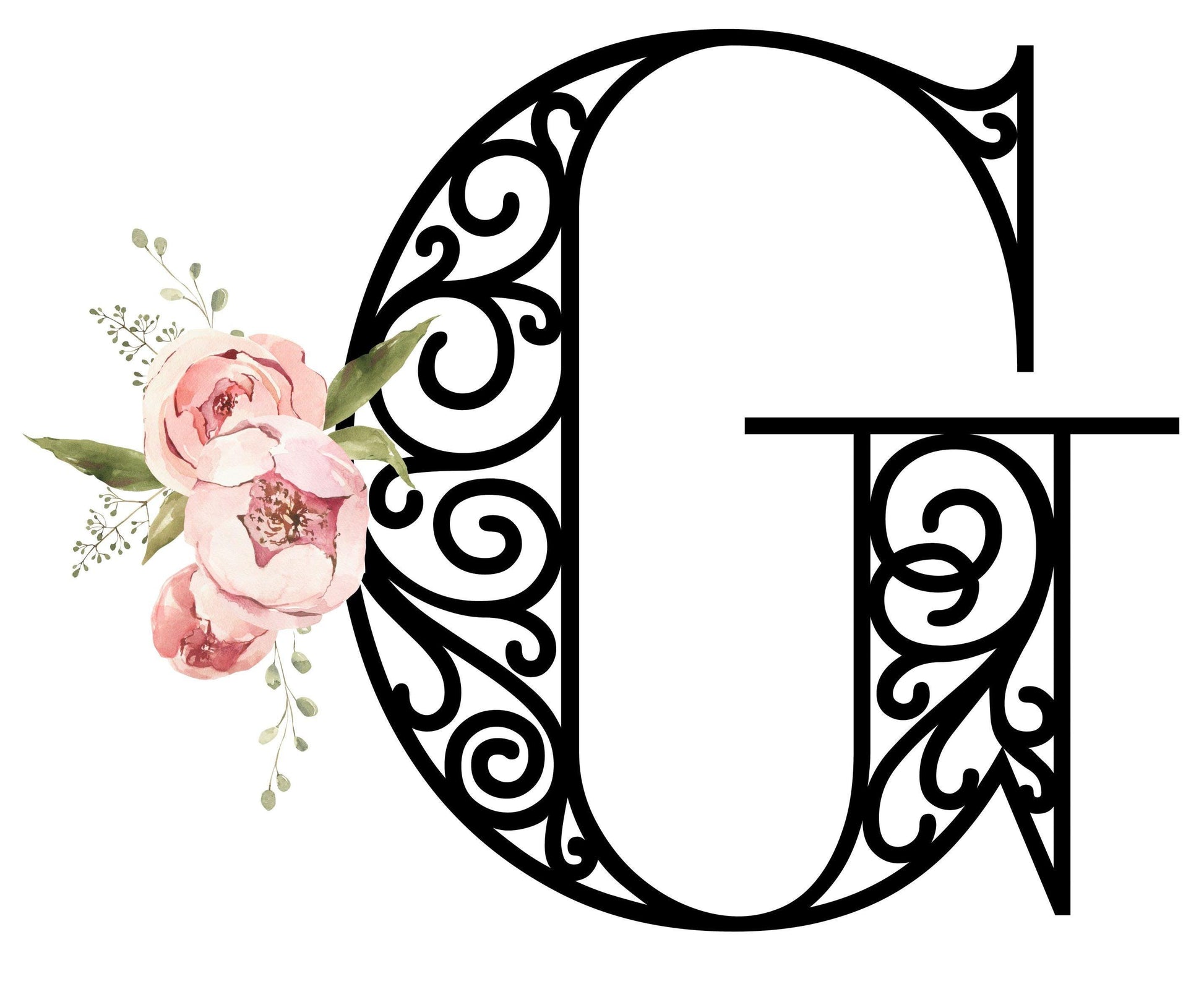 Floral Letters: Letter G - Kids Softstyle Tee - Whippie's