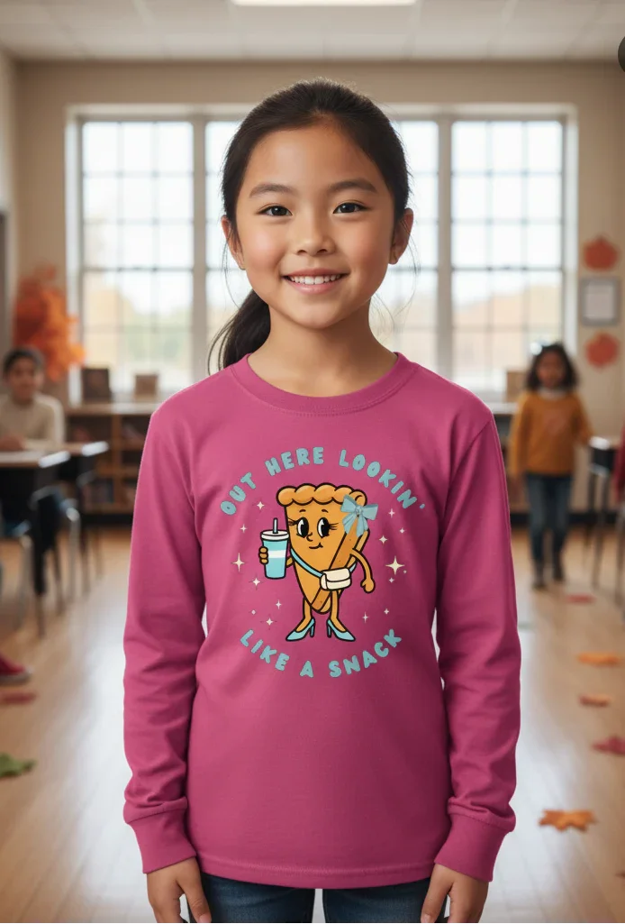 Kawaii Tee - Out Here Lookin' Like A Snack Pie Youth Long Sleeve Tee | Fall Edition