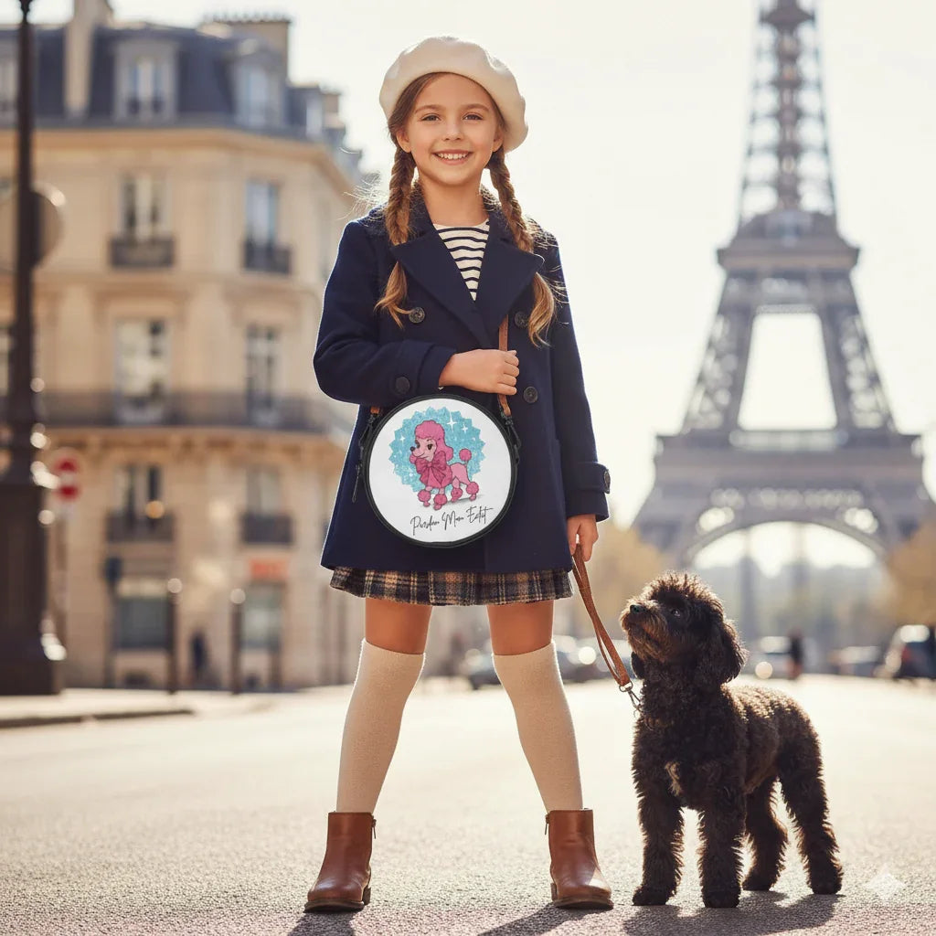527. Pardon Mon Éclat (Excuse My Sparkle) Poddle Round Satchel Bag