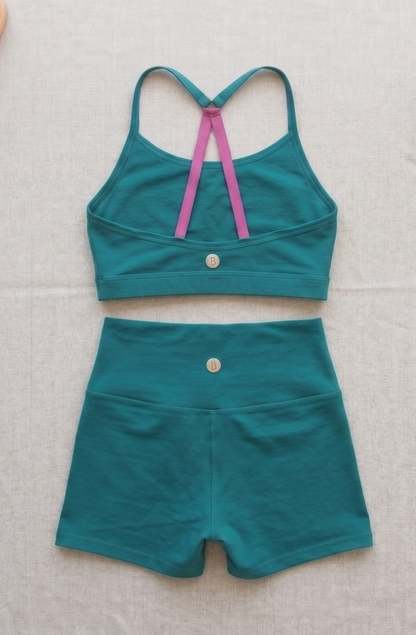 Teal Daybreak Top & Shorts Set | Girls Dancewear