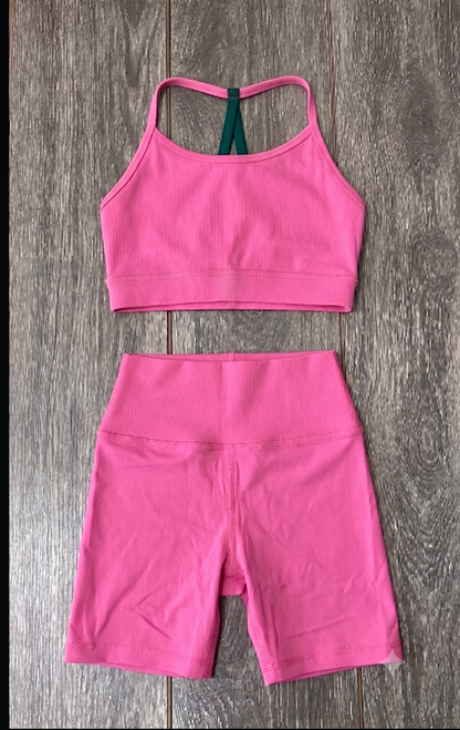 Bubblegum Pink Daybreak Top & Shorts Set | Girls Dancewear