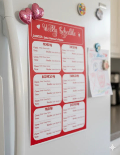 Dance Bag Schedule Bundle (Printable)