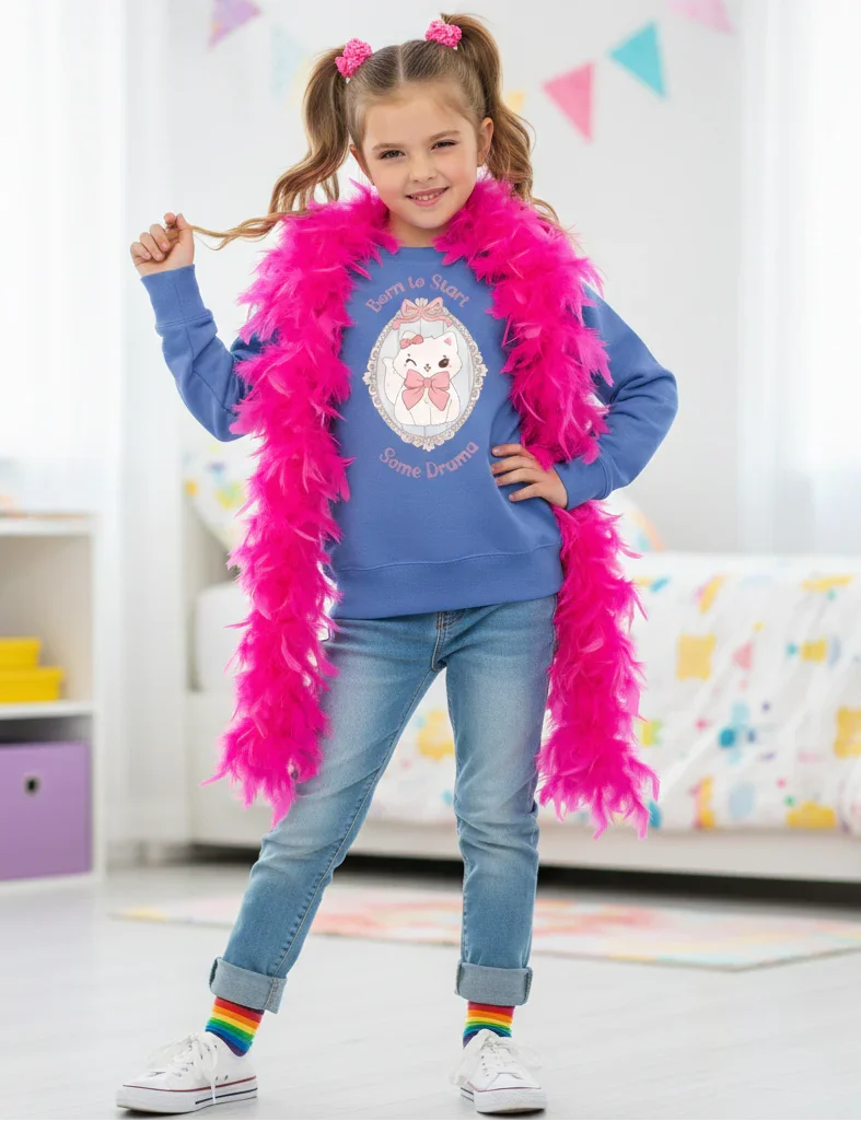 Born to Start Some Drama | Youth Fleece  Sassy Sweatshirt