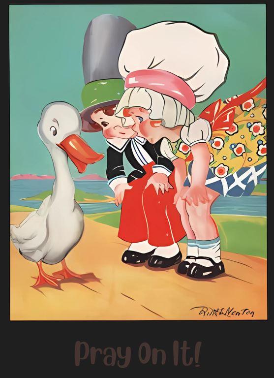 Nursery Rhyme - Goosey Goosey Gander "Pray on It" - Women's Racerback Tank - Whippie's