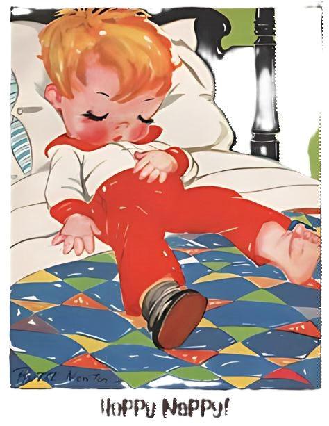 Nursery Rhyme - Deedle Deedle John - "Happy Nappy" Women's Racerback Tank - Whippie's