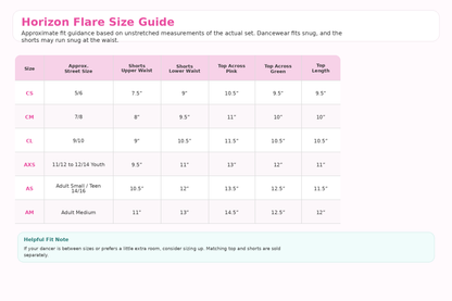 Horizon Flare Shorts | Girls Dancewear