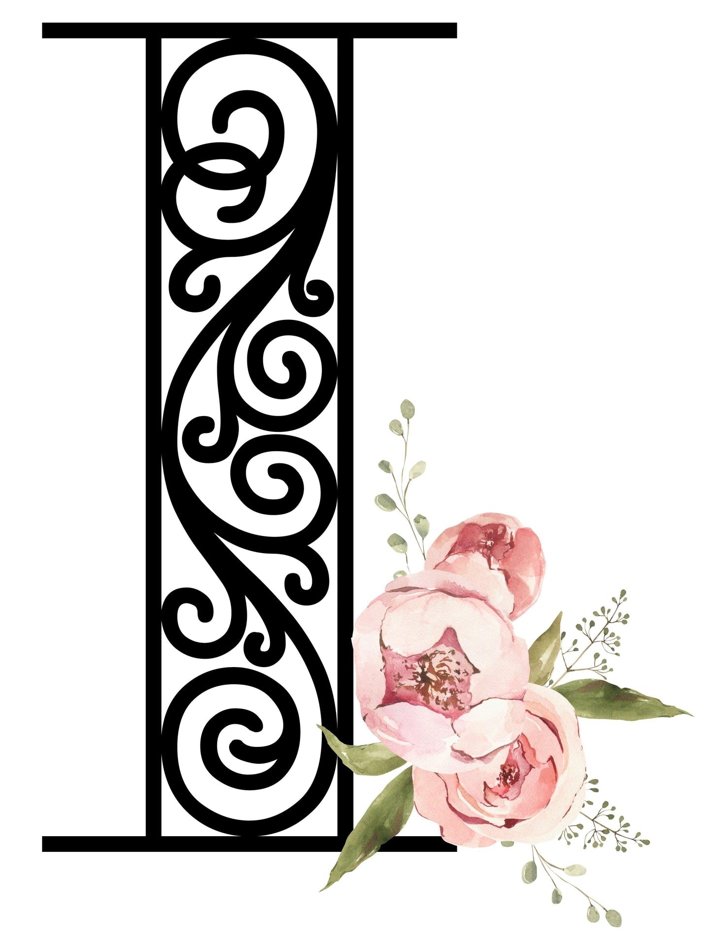 Floral Letters: Letter I - Kids Softstyle Tee - Whippie's