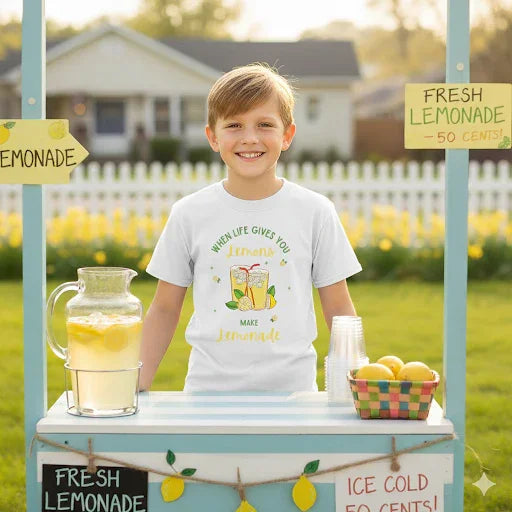Squeeze the Day: Kids' Lemonade T-Shirt - Make Life Sweet!