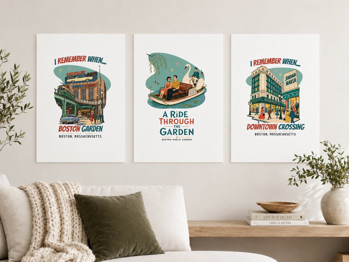 Boston Memories Poster Set | I Remember When 18×24