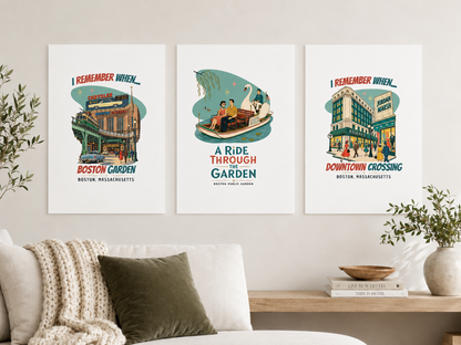 Boston Memories Poster Set | I Remember When 18×24