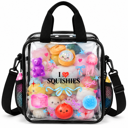 Personalized Squishy Storage Bag | I Love Squishies Clear Organizer Bag