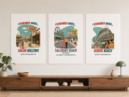 New England Beach Poster Set | I Remember When 18×24