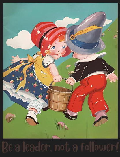 Nursery Rhyme - Jack and Jill "Be a Leader, not a Follower" - Women's Racerback Tank - Whippie's