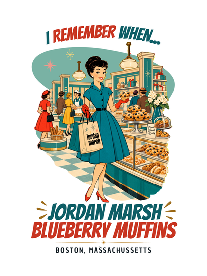 Jordan Marsh Blueberry Muffins Poster | I Remember When 18×24 Wall Art
