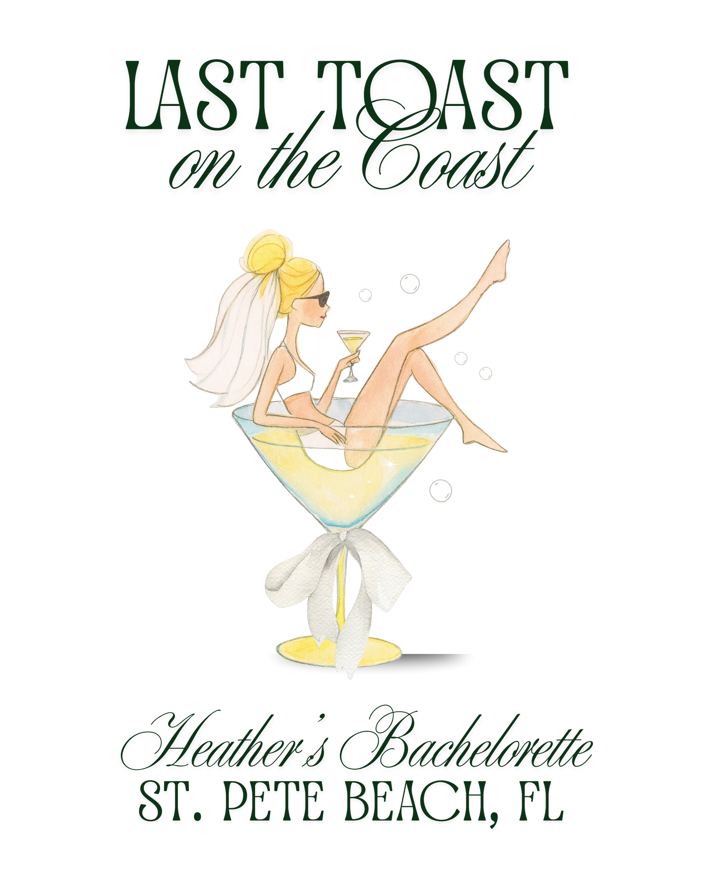 Last Toast on the Coast Bachelorette PVC Tote Bag - Personalizable - FREE Shipping!