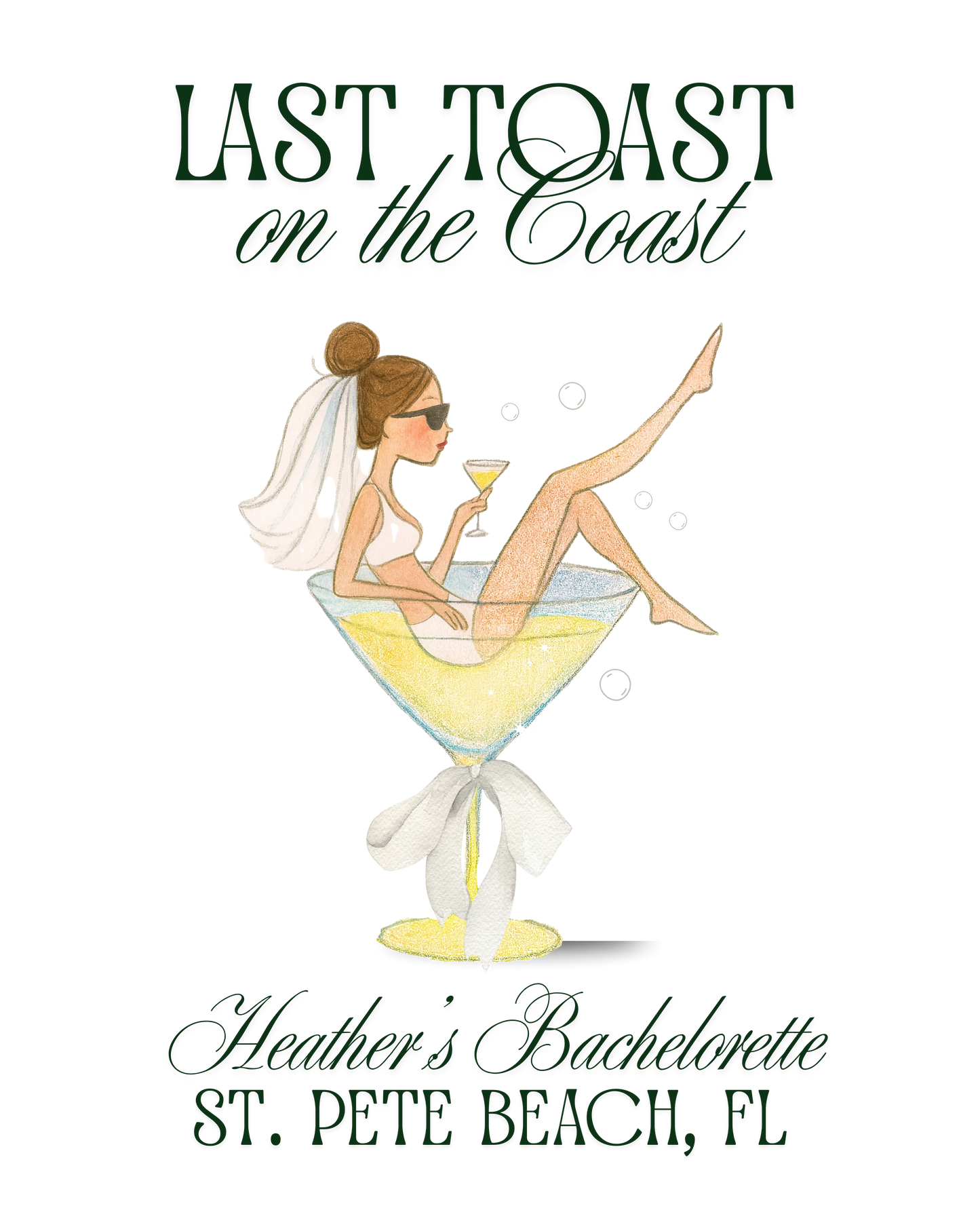 Last Toast on the Coast Bachelorette PVC Tote Bag - Personalizable - FREE Shipping!