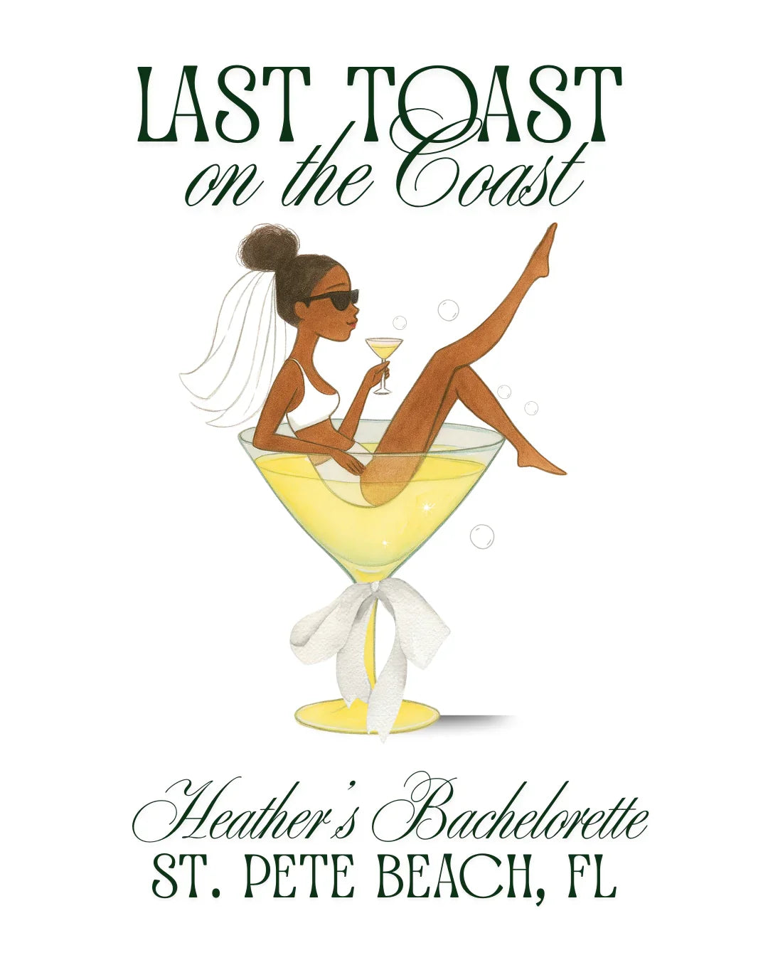 Toast on the Coast Bachelorette Beach Towel - Personalizable - FREE Shipping!