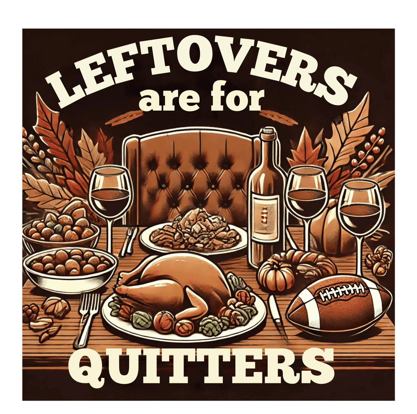 Leftovers are for Quitters - Football - Unisex T-Shirt - Whippie's