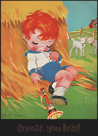 Nursery Rhyme - Little Boy Blue "Snooze You Lose" - Women's Racerback Tank - Whippie's