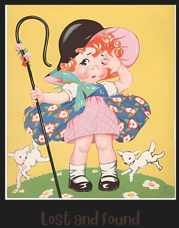 Nursery Rhyme - Little Bo Peep "Lost and Found" - Women's Racerback Tank - Whippie's