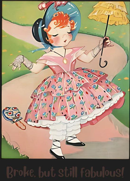 Nursery Rhyme - Lucy Locket "Broke but still Fabulous" Women's Racerback Tank - Whippie's