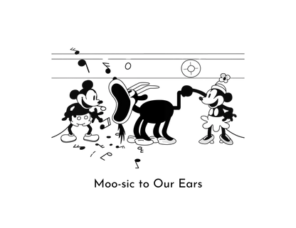 Steamboat Willie - Moo-sic - Unisex Hoodie - Whippie's