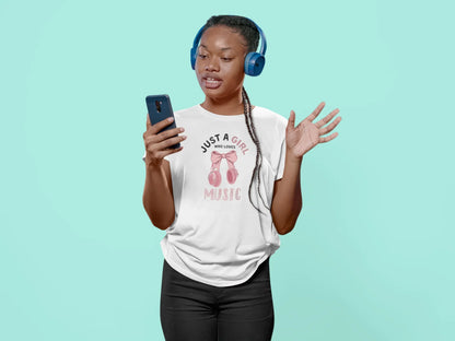 Just a Girl Who Loves... Graphic Women's Tee | Choose Your Passion 💖 - Personalizable - Whippie's