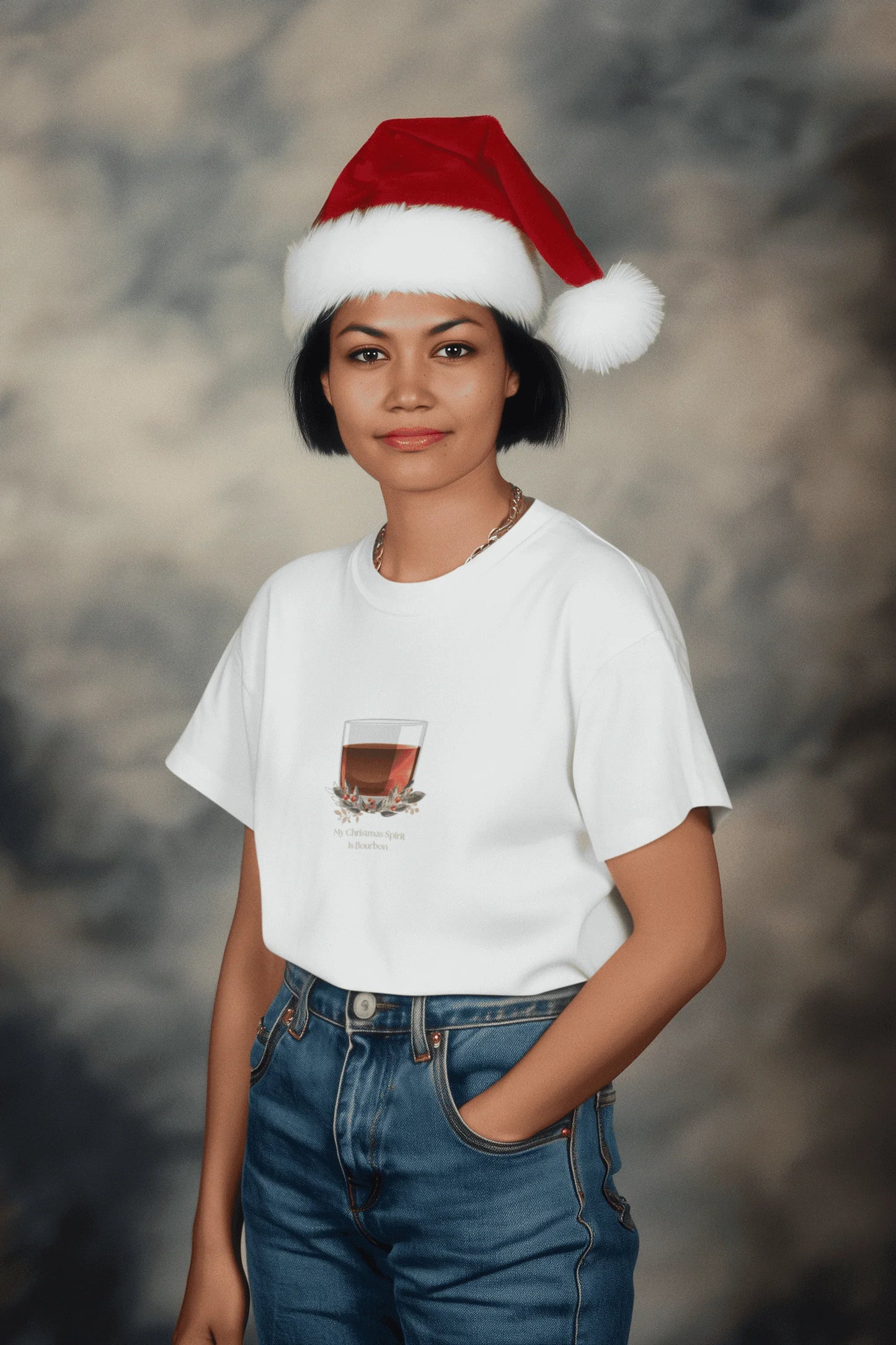 My Christmas Spirit is Bourbon 🥃🎄 - Unisex Softstyle T-shirt - Whippie's