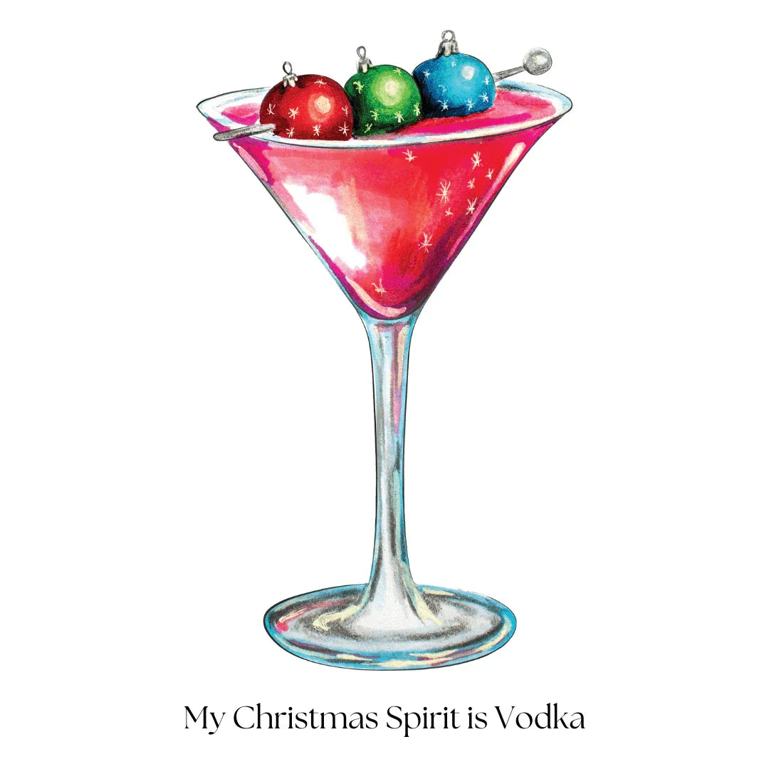 My Christmas Spirit is Vodka 🍸🎄 - Unisex Softstyle T-shirt - Whippie's