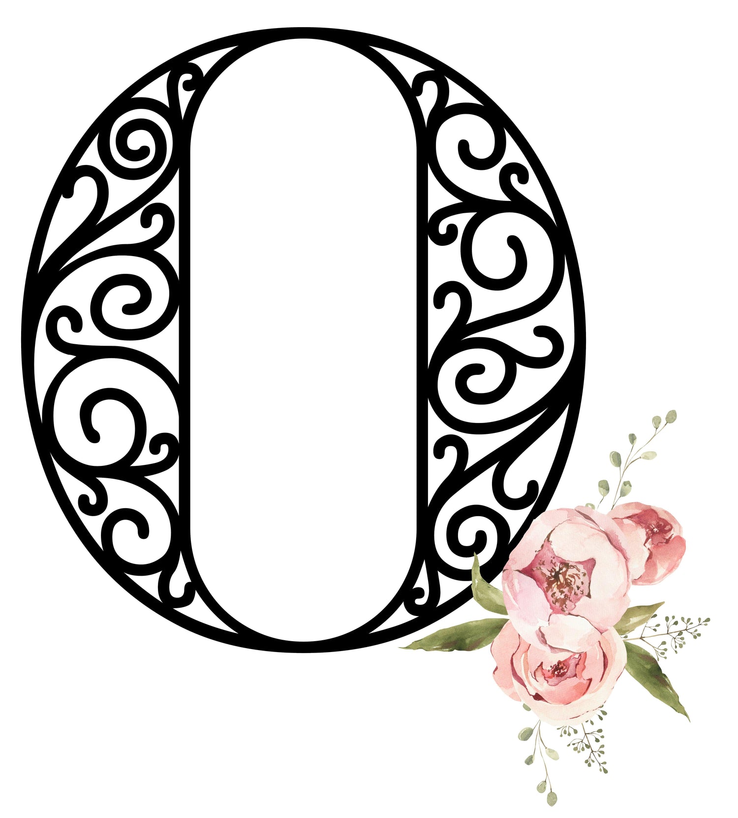 Floral Letters: Letter O - Kids Softstyle Tee - Whippie's