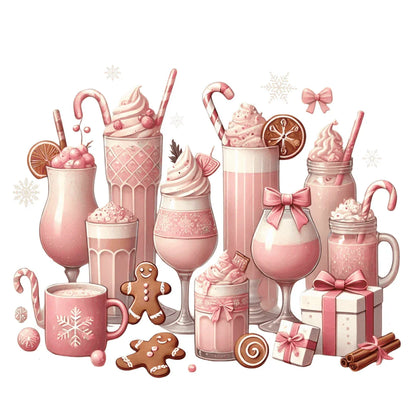 💖☕ Pretty in Pink Holiday Coffee ❄️🎀 - Women's Softstyle Tee - Whippie's