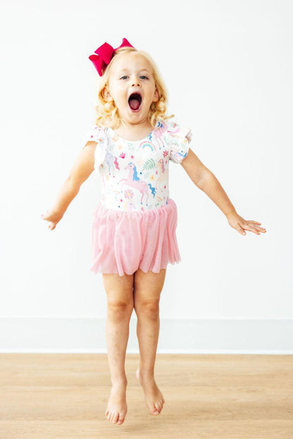 Mila & Rose Rainbow Vibes short-sleeve Twirl Leotard, additional product view 2
